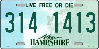 NH license plate 3141413