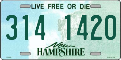 NH license plate 3141420