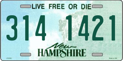 NH license plate 3141421
