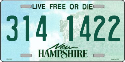 NH license plate 3141422
