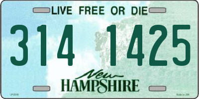 NH license plate 3141425