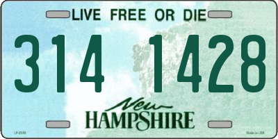 NH license plate 3141428
