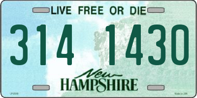 NH license plate 3141430