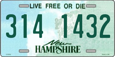 NH license plate 3141432