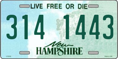 NH license plate 3141443