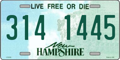 NH license plate 3141445