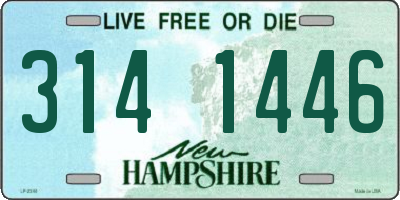 NH license plate 3141446