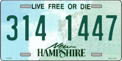 NH license plate 3141447