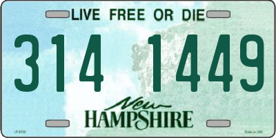NH license plate 3141449