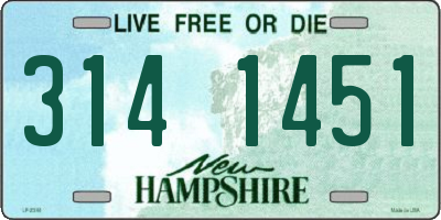 NH license plate 3141451