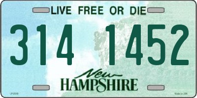 NH license plate 3141452