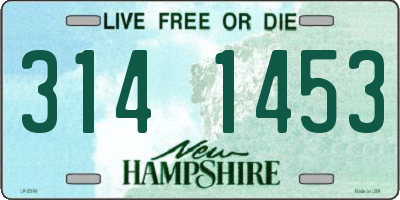 NH license plate 3141453