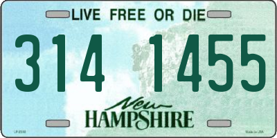 NH license plate 3141455