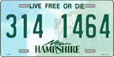 NH license plate 3141464
