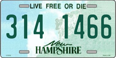 NH license plate 3141466