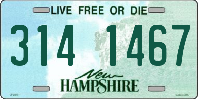 NH license plate 3141467