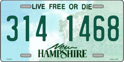 NH license plate 3141468