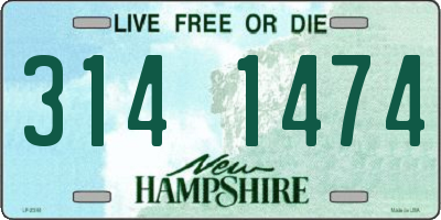 NH license plate 3141474