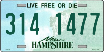 NH license plate 3141477