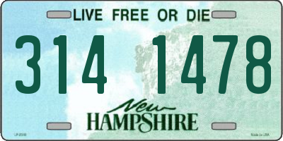 NH license plate 3141478