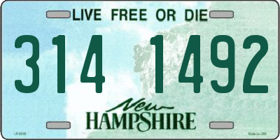 NH license plate 3141492
