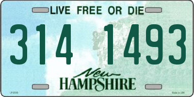 NH license plate 3141493