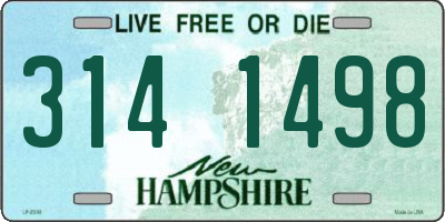 NH license plate 3141498