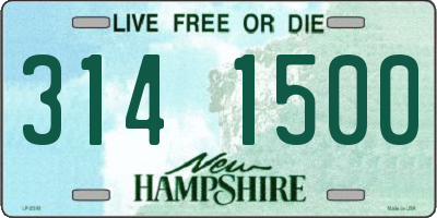 NH license plate 3141500