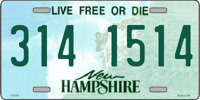 NH license plate 3141514