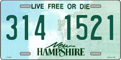 NH license plate 3141521