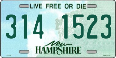 NH license plate 3141523