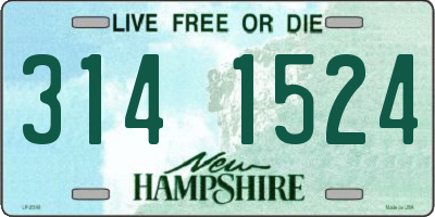 NH license plate 3141524