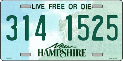 NH license plate 3141525