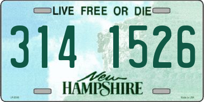 NH license plate 3141526