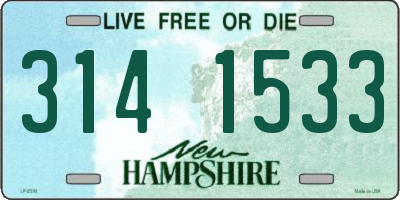 NH license plate 3141533