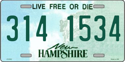 NH license plate 3141534