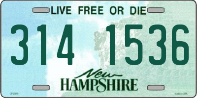 NH license plate 3141536
