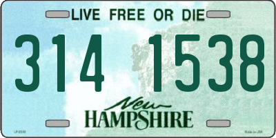 NH license plate 3141538