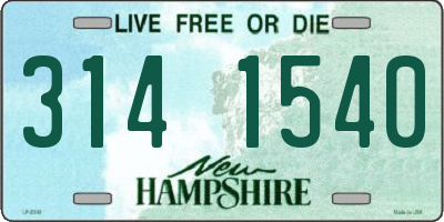 NH license plate 3141540