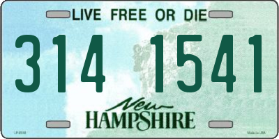 NH license plate 3141541