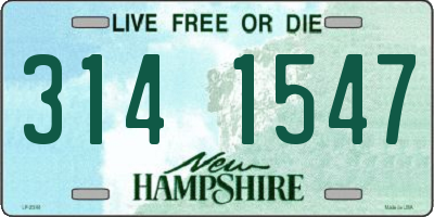 NH license plate 3141547