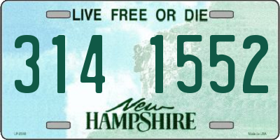 NH license plate 3141552