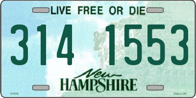 NH license plate 3141553