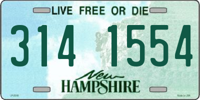 NH license plate 3141554