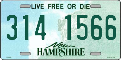 NH license plate 3141566