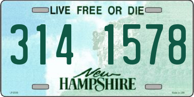 NH license plate 3141578