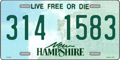 NH license plate 3141583