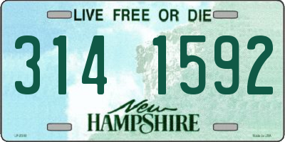 NH license plate 3141592