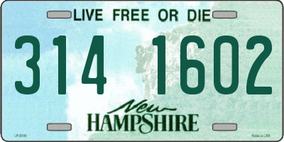 NH license plate 3141602