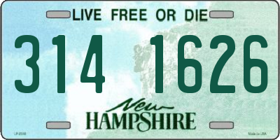 NH license plate 3141626